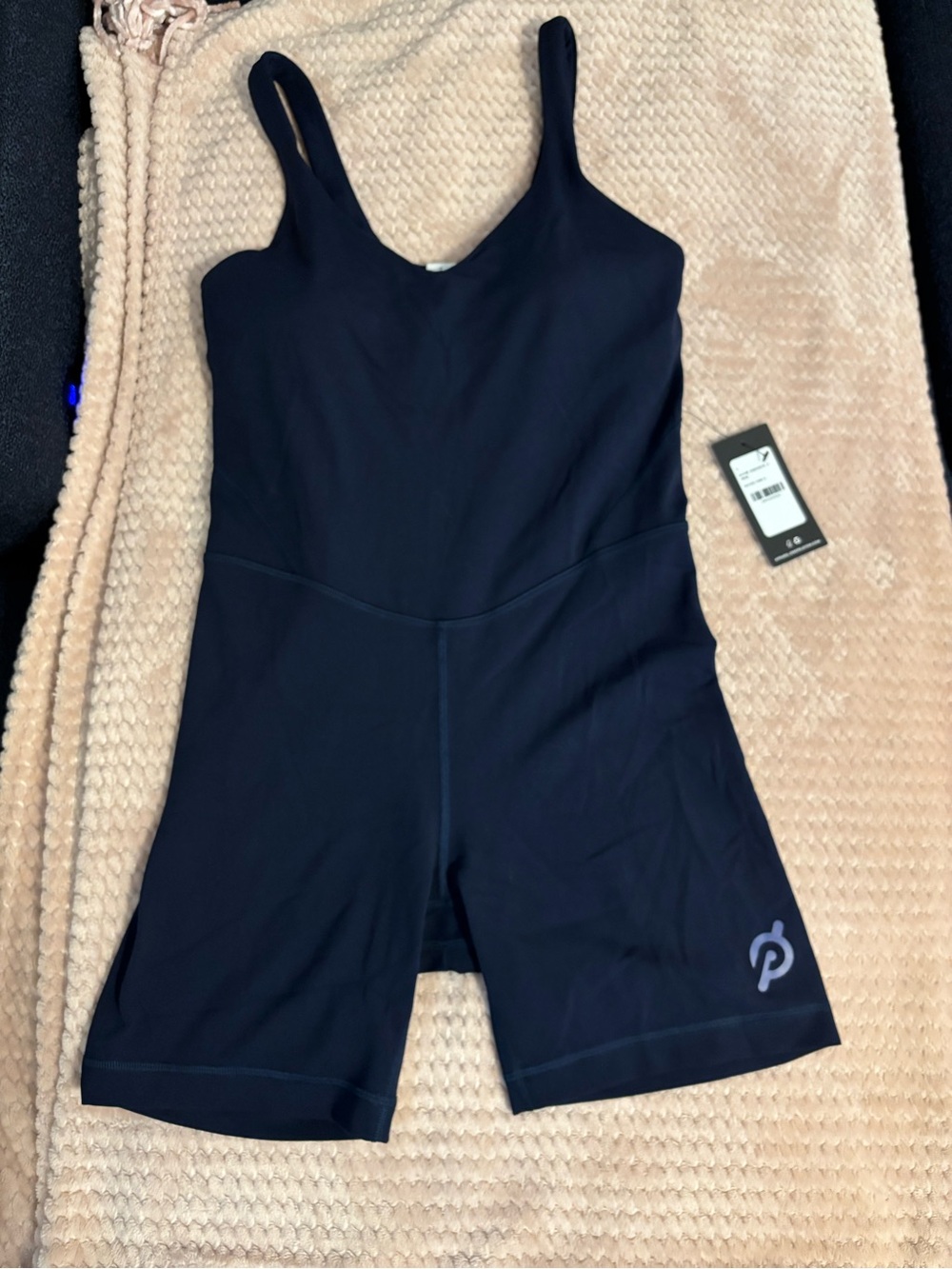 LuLulemon Peloton Navy Blue One-Piece Biker Romper